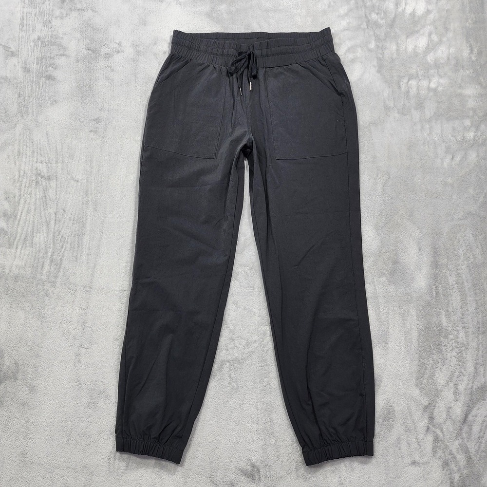 NEW Cosmolle Pants Womens L Black Jogger Lightweight‎ Pockets Yoga Gym Athletic